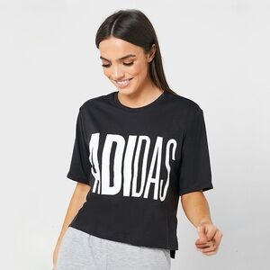 Adidas Black Tee with White Logo